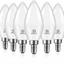 Energetic E12 LED Candelabra Light Bulbs 5.5W (60 Watt Equivalent), 4000K Cool White, 600LM Chandelier Light Bulbs, B11 Candle Bulbs for Ceiling Fan, CA 80 Recessed Can Light, Non-Dimmable, Pack of 6