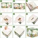 51 Pieces Woodland Baby Shower Card Box and Advice Cards, Diaper Raffle Game Box Tickets, Animals Safari Creatures Party Decorations for Baby Shower, Birthday, Gender Reveal (Jungle Animal Theme)