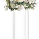 1 Pack 32'' Tall 10'' Dia. Clear Floor Vase Wedding Decoration Table Centerpiece Crystal Acrylic Flower Stand Floral Display Rack Backdrop Column for Event Dcor