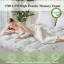 3 Inch King Size Memory Foam Mattress Topper for Back Pain Relief, Breathable Gel Memory Foam, Cooling Bamboo Viscose Air Layer, 1700 GSM Fill, Supportive Pillow Top Mattress Topper