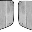 Side Window Sunshades for Freightliner M2 / S2 / Sport Chassis 2002-2025 (with Vent Window), Reversible Silver/Black