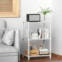 450 lbs Wire Storage Shelving 3-Tier Utility Shelving Unit Steel Organizer Wire Rack for Home,Kitchen,Office,White (11.8" D x 17.7" W x 26.3" H)