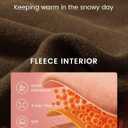 Seamaid Women's Fleece Lined Pants 30" Winter Thermal Flare Leggings Warm Insulated Bootcut Pants Pockets Water Resistant (XX-Large, Coffee)