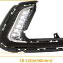 HECASA Pair LED Fog Lights Compatible with 2016 2017 2018 Hyundai Elantra Sixth Generation DRL Replacement for 92207F2100 92208F2100 Front Bumper Fog Lamp LH& RH Clear Lens