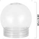 BESTOYARD Pack of 20 3-Inch DIY Snow Globe Water Globes, Clear Plastic with 55mm Screw Off Cap Reusable Kit for Bulk DIY Crafts, Valentines, Xmas, Fillable Commerial Holiday Projects