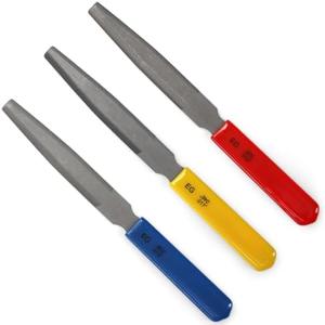 Tosnail 3-Pack Tapered Guitar Nut Files, Double Edge Nut Slotting File Set, Fret Crowning File, Repair Tools For Electric Guitar