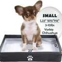 MEEXPAWS Dog Pee Pad Holder Tray Foldable, Puppy Pad Holder Liner Base High Side, Dog Litter Box Indoor for Small Dog 23 x15 in, Training Pad Holder Leak-Proof, Potty Pad Holder for Dogs Easy Clean