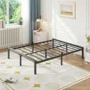 ZIYOO 14 Inch Metal Full Bed Frame Mattress Anti-Slip Design, No Box Spring Needed, Easy Assembly Noise-Free Tools Included, Ideal for Bedrooms, Guest Rooms, Dorms, Hotels & B&Bs