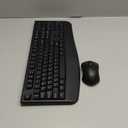 Ergonomic Keyboard and Mouse Combo - Full Size Keyboard Cordless with Palm Wrist Rest Ergonomic Mouse Wireless for Windows Computers Laptops - Black (Upgrade)