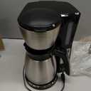 BLACK+DECKER 12 Cup Thermal Programmable Coffee Maker with Brew Strength and VORTEX Technology, Black/Steel, CM2046S