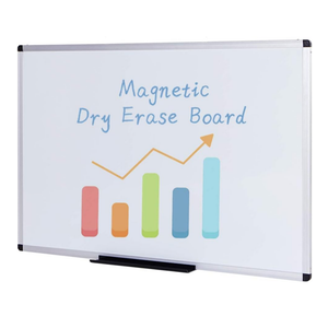 VIZ-PRO Magnetic Dry Erase Board, 48" x 24", Silver Aluminium Frame VIZ-PRO Magnetic Dry Erase Board, 48" x 24", Silver Aluminium Frame