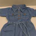 Summer Toddler Girl Jumpsuit Shorts Little Girl Overalls Clothes Baby Jean Romper Jumpsuit One Piece Outfit (Blue, XS)