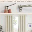 Brushed Nickel 28-48" Wrap Around Curtain Rod with Aluminum Finials and Brackets, 1 Inch Diameter, 50 lb Weight Capacity, Blackout, Adjustable, Wall Mounted