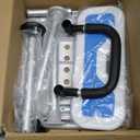 Heavy Duty Width Adjustable Bath Tub Transfer Shower Bench for Inside Tub Extended Shower Chair with Adjustable Height and Reversible Backrest Handicap Shower Chair Seat for Elderly and Disabled