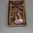 Soda Girls Sandals Open Toe Kids Summer Flat Sandals with Zipper Fashion Dress Flower Shoes for Wedding Party 3 Pink