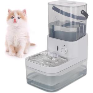 Smart Cat Water Fountain No Filter,Cat Drinking Water Fountain Bowl,Battery Operated Filterless Pet Water Fountain