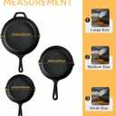 EWFEN Cast Iron Skillet 3-Piece Set, Heavy-Duty Professional Restaurant Chef Quality Pre-Seasoned Pan Cookware Set, 6", 8", 10" Pans For Frying, Saute, Cooking, Use Indoor/Outdoor, Oven, Grill