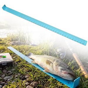 Zonon Fish Measuring Board 36" Long x 2" Wide x 1/8" Thick Anodized Aluminum Fish Ruler Aqua Blue Corrosion Resistant Boat Measuring Tool for Fishing Competition Fresh and Salt Water