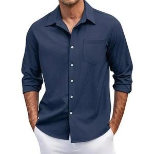 COOFANDY Men's Regular Fit Long Sleeve Oxford Shirt, Size S