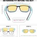 IGnaef Fit over Night Vision Driving Glasses for Women Anti Glare Polarized Yellow Nighttime Glasses Wrap Around IF8143