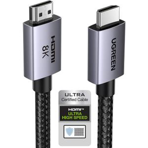 UGREEN 8K HDMI 2.1 Cable 48Gbps 6.6FT, Certified Ultra High Speed HDMI Cord