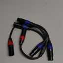 XLR Splitter, Balanced XLR Splitter Cable Male to 2 Female, XLR Y Splitter Cable 3-Pin - 1ft