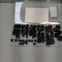 Tnisesm 135Pcs 8 Sizes Nylon Plastic Hole Plugs Black 1/4" 5/16" 3/8" 1/2" 5/8" 3/4" 7/8" 1" Round Drill Hole, Furniture Cabinet Insert End Caps Industrial Hardware Biscuits & Plugs