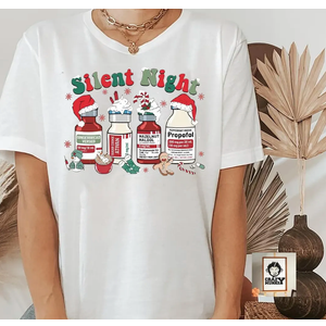 Nurse Holiday Sweatshirt, Funny Medical Xmas Shirt, ICU Nurse Holiday Tee, Festive Christmas Nurse T-Shirt, Size L