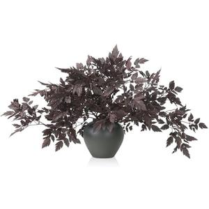 Lyrow 6 Pack Artificial Cimicifuga Plant Leaf Spray Faux Plum Faux Fall Spray Silk Plants Cimicifuga Plant Leaf Branch for Home Vase Wedding Garden Farmhouse Table Mantel Decor (32 Inches)