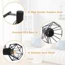 Industrial 2 Light Track Lighting Kit 2-Head Vintage Wall Light Adjustable Bathroom Spotlight Over Mirror for Kitchen, Living Room, Hallway, Bathroom, Cabinet, Bulbs Not Included