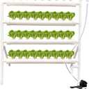 Hydroponics Growing System Kit,36 Sites PVC-Pipe Vertical Hydroponic Garden Planting Vegetables and Herbs Growth Cultivation Equipment with Pump,Timer,Planting Basket,Grow Sponges