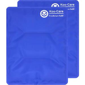 Koo-Care Large Flexible Gel Ice Pack for Injuries Reusable Hot Cold Compress - Fit for Shoulder Arm, Back, Hip, Knee, Shin, Foot Pain Relief, Swelling, Physical Therapy (L, 11" x 14") Pack of 2