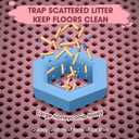 Cat Litter Mat - Double Layer Honeycomb Design Litter Trapping Mat, Urine-Proof & Non-Slip, Easy Clean Waterproof Litter Box Mat, Kitten Supplies and Essentials, 30x24 inch, Pink