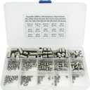 280Pcs 304-Stainless Steel Metric Hex Allen Head Socket Set Screw Assortment Kit, for M2.5 M3 M4 M5 M6 M8 M10 (14 Sizes)