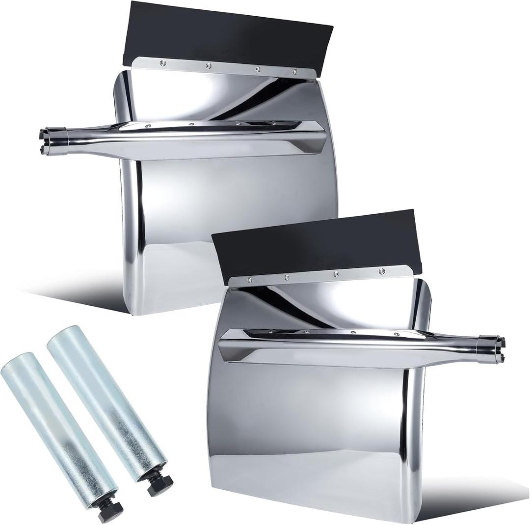 Stainless Steel Quarter Fender For Semi Truck 24”x24”, 1 Pair(Triangle)