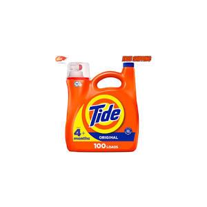 Tide Laundry Detergent Liquid, Original Scent, HE Compatible, 100 Loads, 132 fl oz, Tide Laundry Detergent, Liquid Laundry Detergent (Packaging May Vary)