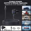 Starlink Mini Car Adapter Cable, 12V-24V USB C Charger 3-in-1 USB-C Port, USB-A Port and DC Male Connector, PD/QC Fast Charging Power Adapter with Digital Display for Trucks, RV (Style D,10 FT)