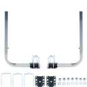 1 Pair of Boat Trailer Guide, Trailer Guide Ons Galvanized Steel for Boat, Fishing Boat, Sailboat Trailer, Silver and Black, L Shaped/T Shaped