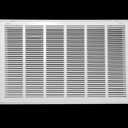 34" X 18" Steel Return Air Filter Grille for 1" Filter - Easy Plastic Tabs for Removable Face/Door - HVAC Duct Cover - Flat Stamped Face -White [Outer Dimensions: 35.75w X 19.75h]
