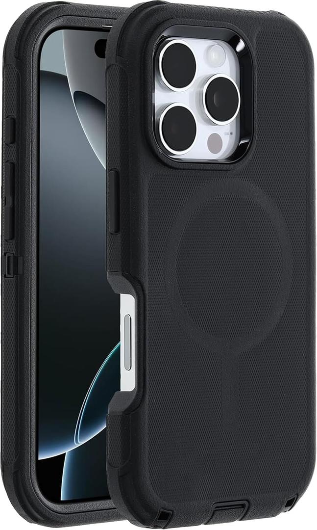 Defender Case Compatible with iPhone 16 Pro - Black