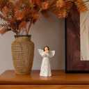 Hand-Painted Resin Angel Holding Cat Memorial Figurine - 5.8-Inch Sympathy Gift for Pet Loss, Comforting Remembrance Keepsake for Cat Lovers & Cat Moms, Healing Tribute to Cherished Companions