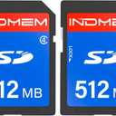 INDMEM SD Card 512MB (2 Pack), Class 4 Flash Memory Cards MLC Stanard Secure Digital Cards, 512MB(2pc)