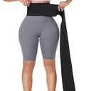 Waist Trainers For Women Belly Fat Postpartum Belly Wrap For Tummy Control Bandage Wrap Waist Trainer For Women Lower Belly Fat (Black)