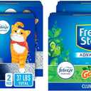 Fresh Step Clumping Cat Litter, Advanced, Extreme Mountain Spring Odor Control, Extra Large, 37 Pounds Total & Clumping Cat Litter, with Gain, Advanced, Extra Large, 37 Pounds Total
