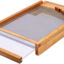 BeeCastle Beehive Screened Bottom Board Dipped in 100% Beeswax,Screened Bottom Board 8 Frame with Solid Wood