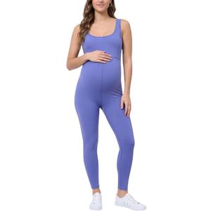 Motherhood Maternity Women's Active Bodysuit Unitard Pregnancy Jumpsuit (Large)