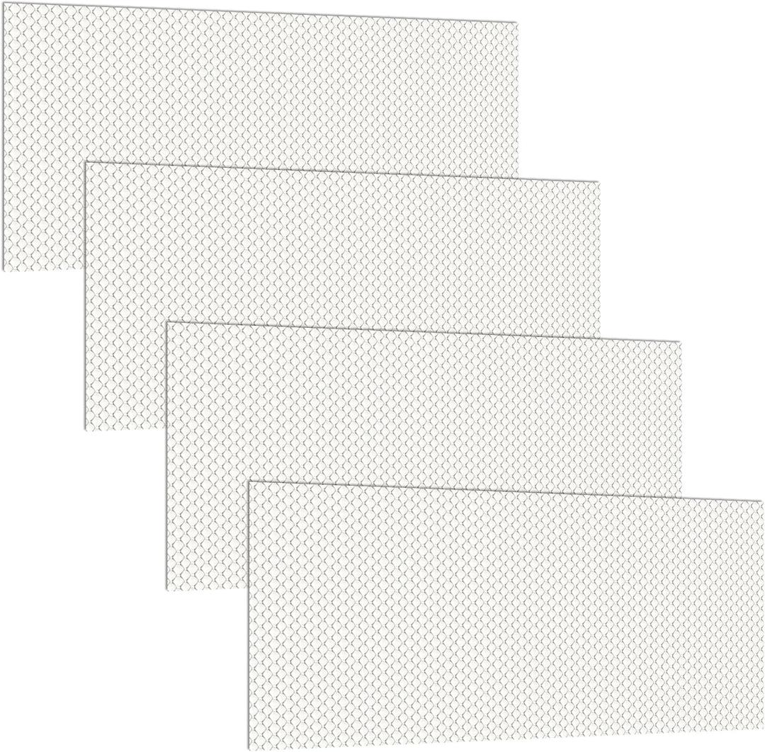 Frienda 4 Pcs Fluorescent Light Covers Replacement Flat Clear Prismatic Acrylic Ceiling Light Cover Panels(23.75" x 47.75" x 0.1")