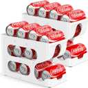 Sotfamily FIFO Soda Can Organizer for Pantry/Fridge, Automatic Rolling Pop Can Dispenser/Storage/Holder/Container for Refrigerator or 12" Deep Shelf, Space-Saving Drink Organizer for 24 Standard Cans