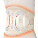 Cordless Heating Pad with Massager for Back Pain Relief: MAXwarm 4.0, Portable Heated Back Brace with Lumbar Support for Sciatica, Large 8000mAh Battery, for Women Men 70" (Beige)