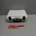 1 Pcs 11.3 x 8.7 x 4.2 Inch Waterproof Hard Case with DIY Customizable Foam Insert Portable Protective Case with Knife for Camera Drones Equipments Tools Test Instruments (White)